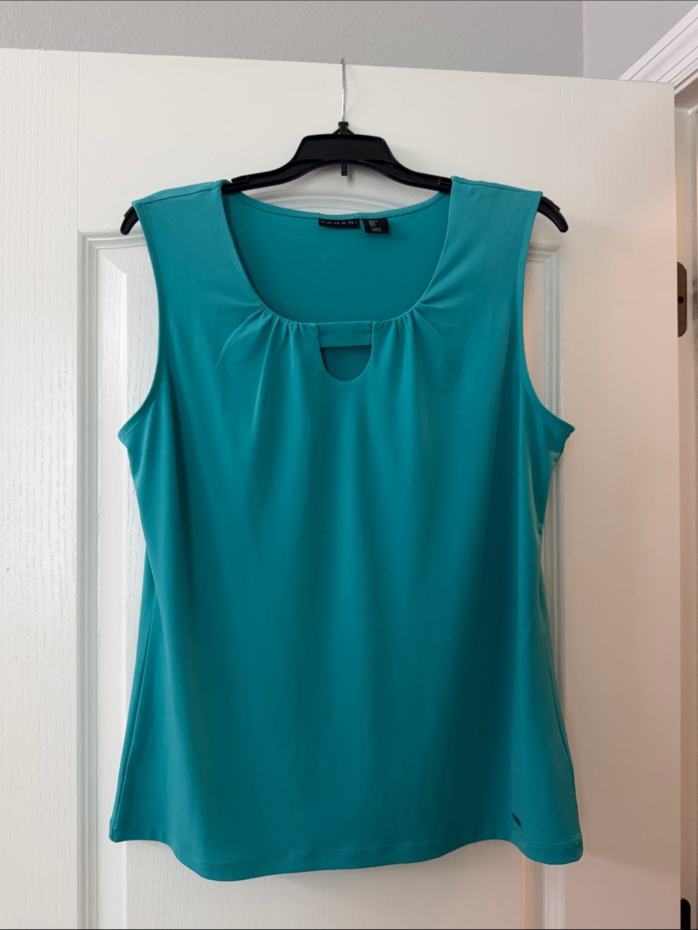 Talbots Teal Sleeveless Keyhole Tank
